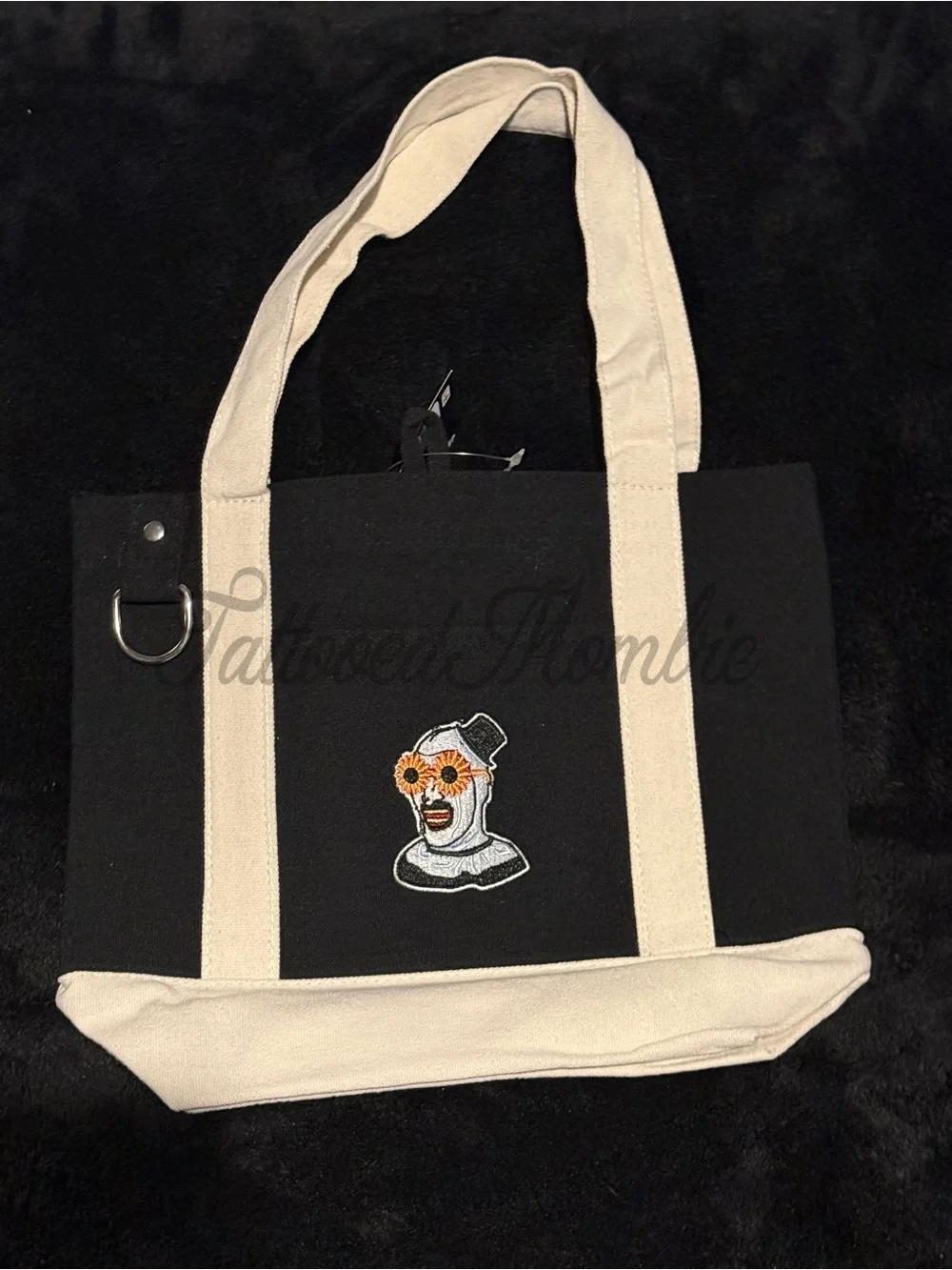 Spirit Halloween Terrifier Teddy Terrors Bear and Terrifier Tote Bag